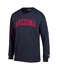 Champion Men's Navy Arizona Wildcats Basic Arch Long sleeves T-Shirt