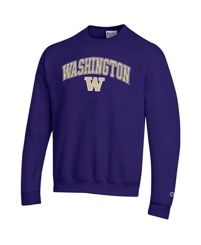 Champion Men's Champion Purple Washington Huskies Arch Over Logo Pullover Sweatshirt