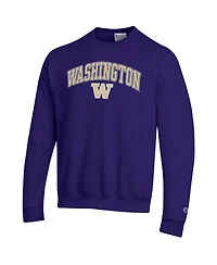Champion Men's Champion Purple Washington Huskies Arch Over Logo Pullover Sweatshirt