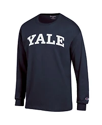 Champion Men's Navy Yale Bulldogs Basic Arch Long sleeves T-Shirt