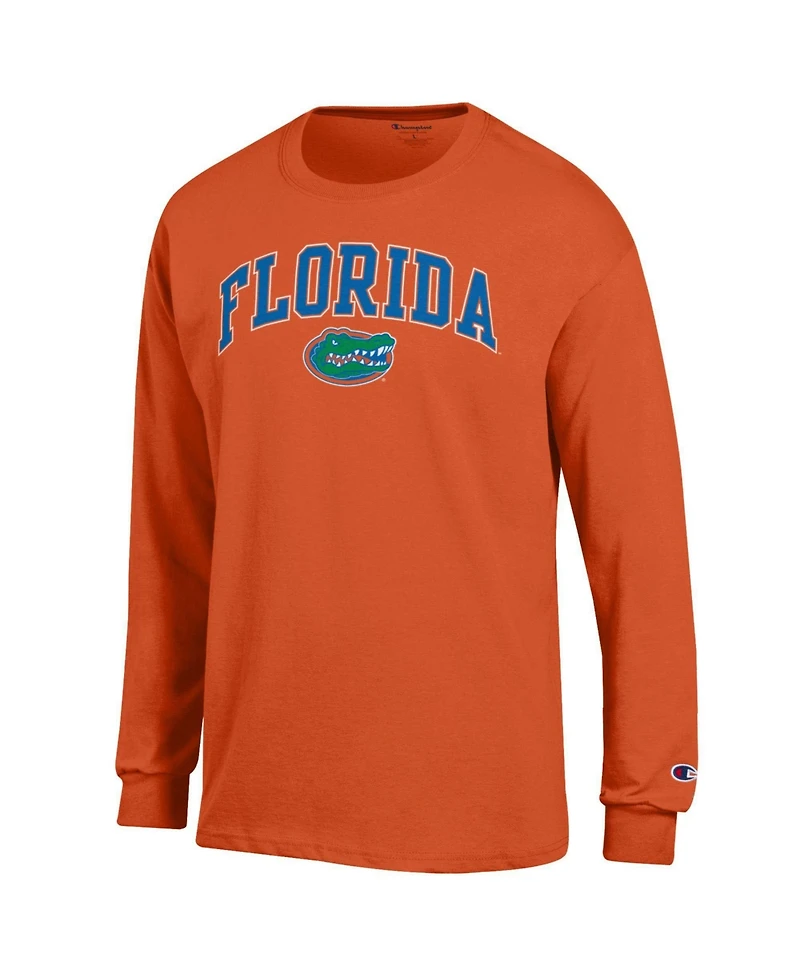 Champion Men's Champion Orange Florida Gators Arch Over Logo Long sleeves T-Shirt