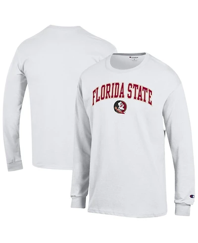 Champion Men's Champion White Florida State Seminoles Arch Over Logo Long sleeves T-Shirt