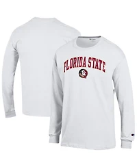 Champion Men's Champion White Florida State Seminoles Arch Over Logo Long sleeves T-Shirt