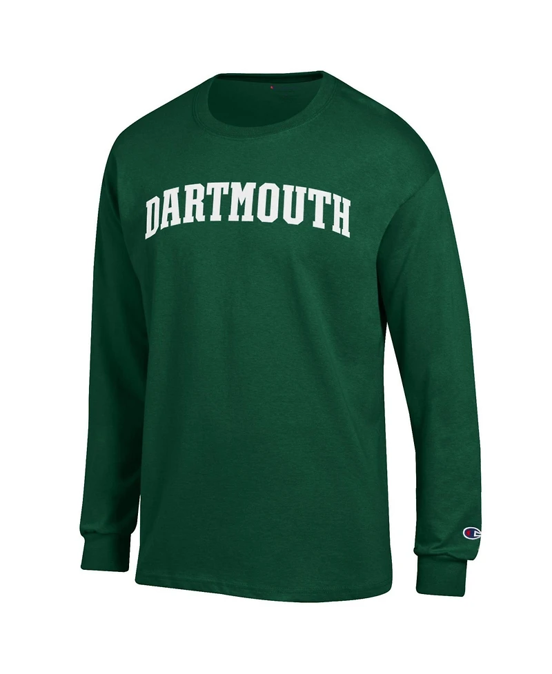 Champion Men's Green Dartmouth Big Basic Arch Long sleeves T-Shirt