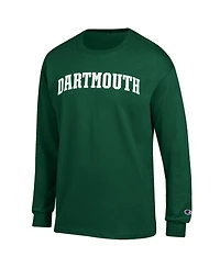 Champion Men's Green Dartmouth Big Basic Arch Long sleeves T-Shirt