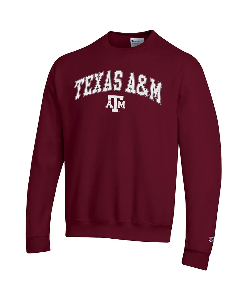 Champion Men's Champion Maroon Texas A&M Aggies Arch Over Logo Pullover Sweatshirt