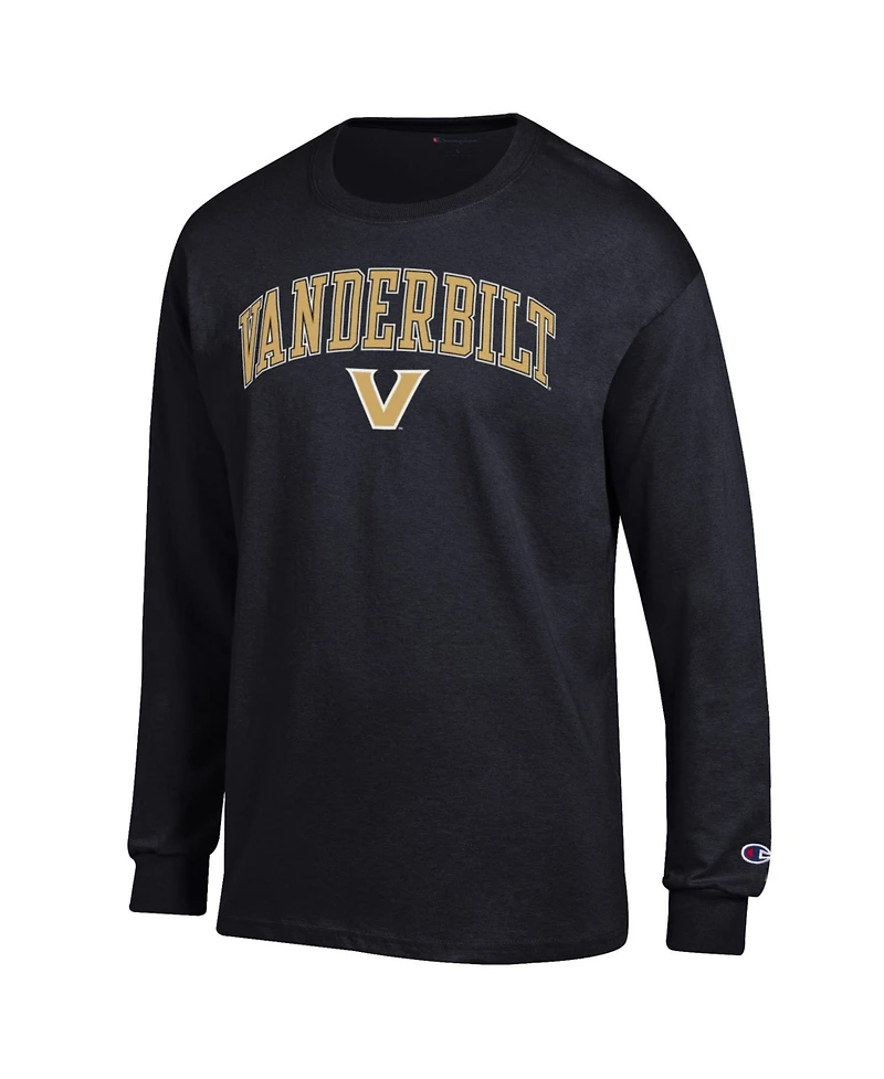 Champion Men's Champion Black Vanderbilt Commodores Arch Over Logo Long sleeves T-Shirt