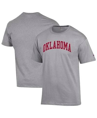 Champion Men's Heather Gray Oklahoma Sooners Basic Arch T-Shirt