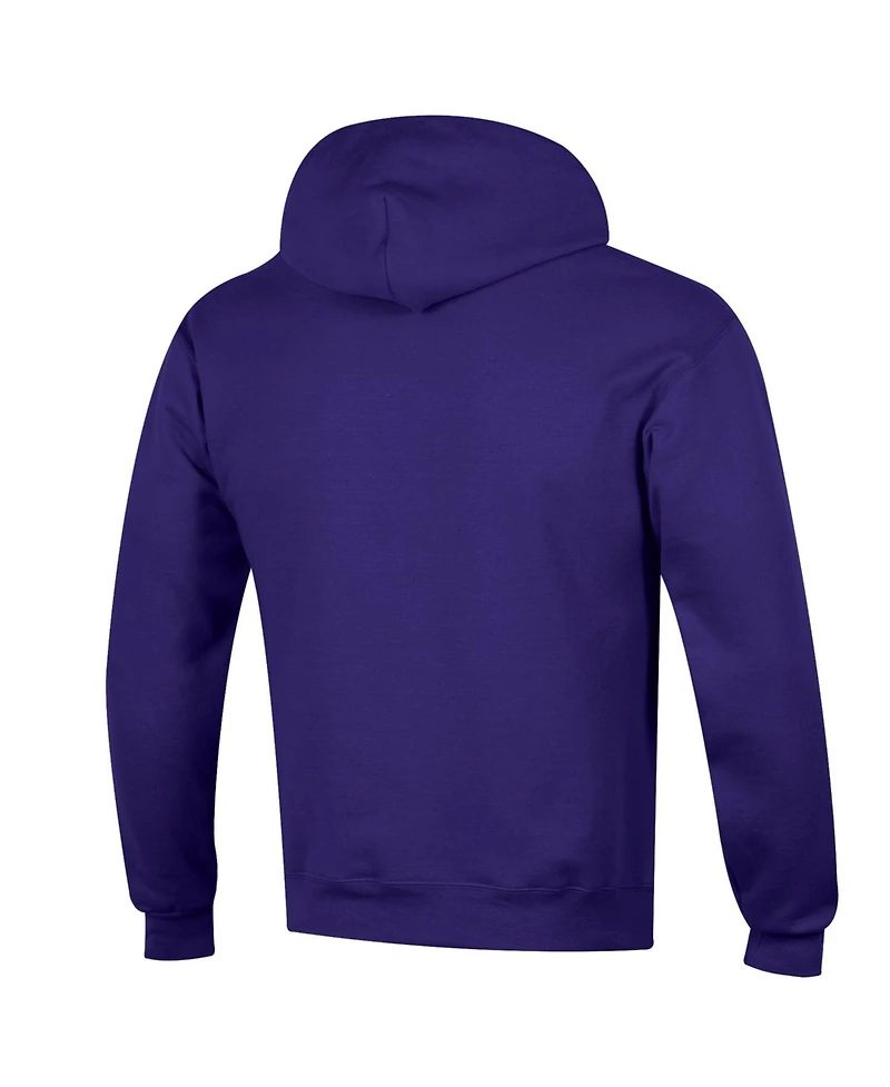 Champion Men's Purple Kansas State Wildcats Basic Arch Fleece Pullover Hoodie