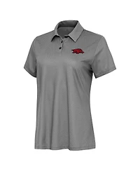 Antigua Women's White/Black Arkansas Razorbacks Rings Polo Shirt