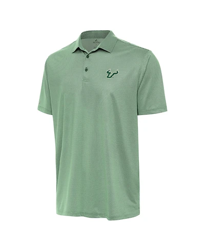 Antigua Men's Green/White South Florida Bulls Rings Polo Shirt