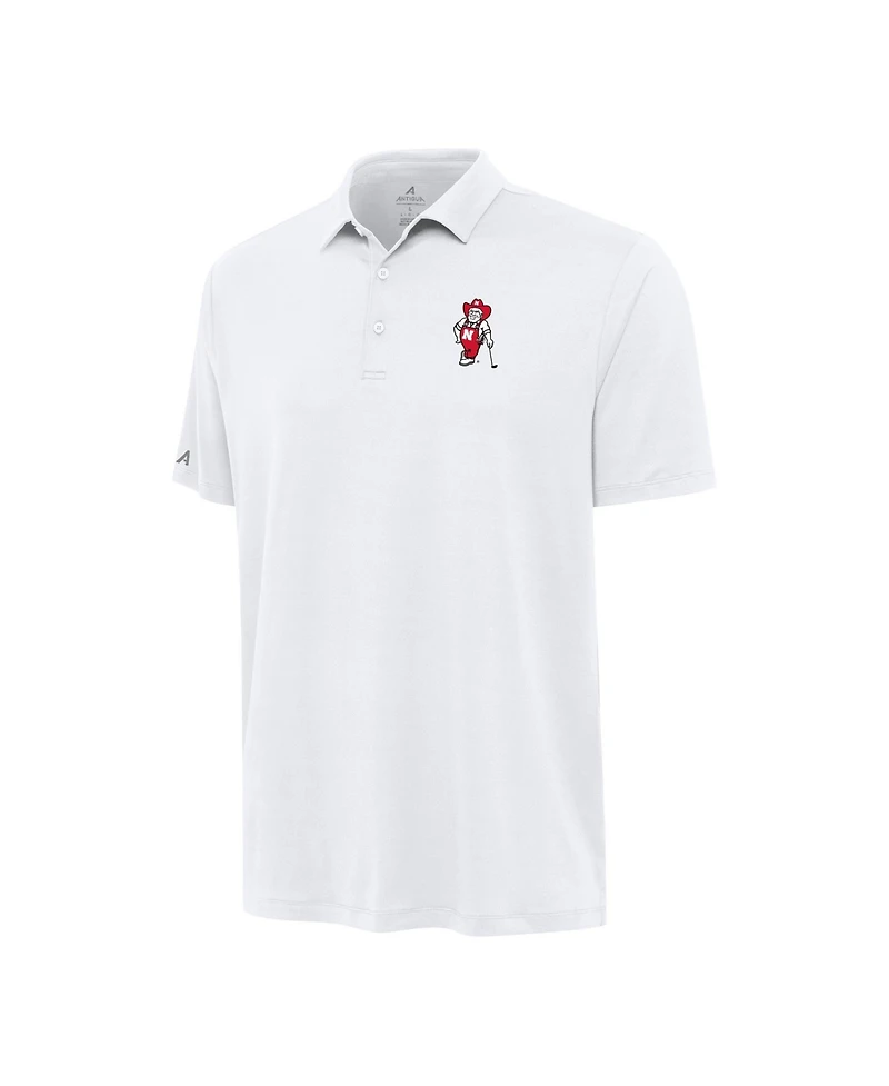 Antigua Men's White Nebraska Huskers Reprocess Polo Shirt