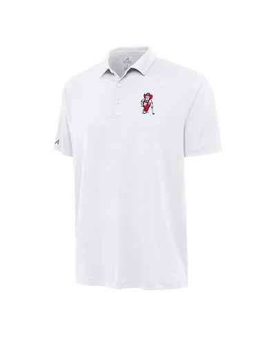 Antigua Men's White Nebraska Huskers Reprocess Polo Shirt