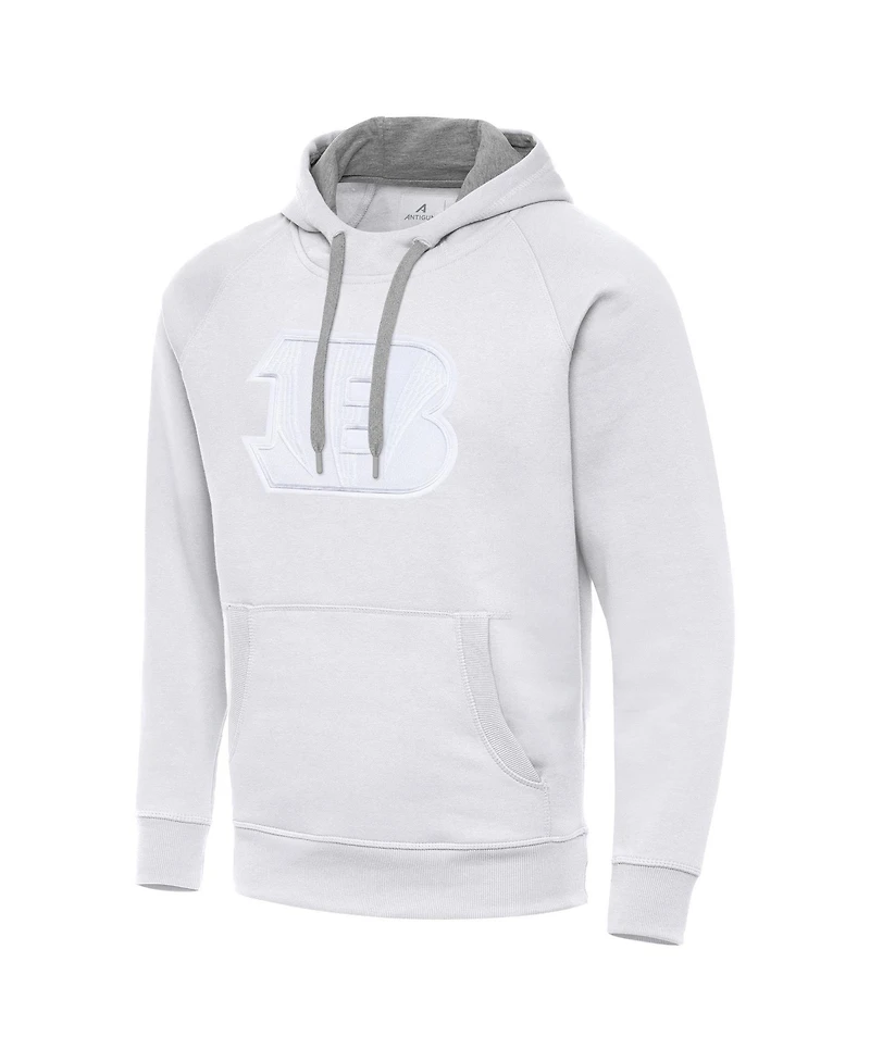 Antigua Men's White Cincinnati Bengals Victory Pullover Hoodie