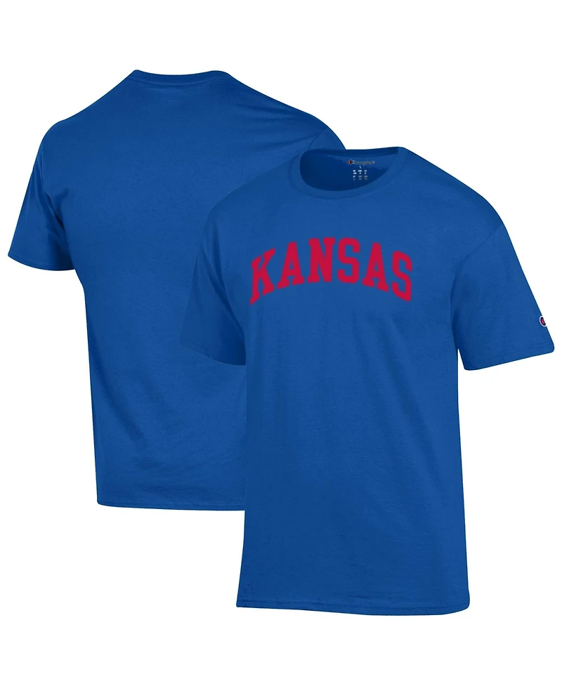 Champion Men's Royal Kansas Jayhawks Basic Arch T-Shirt