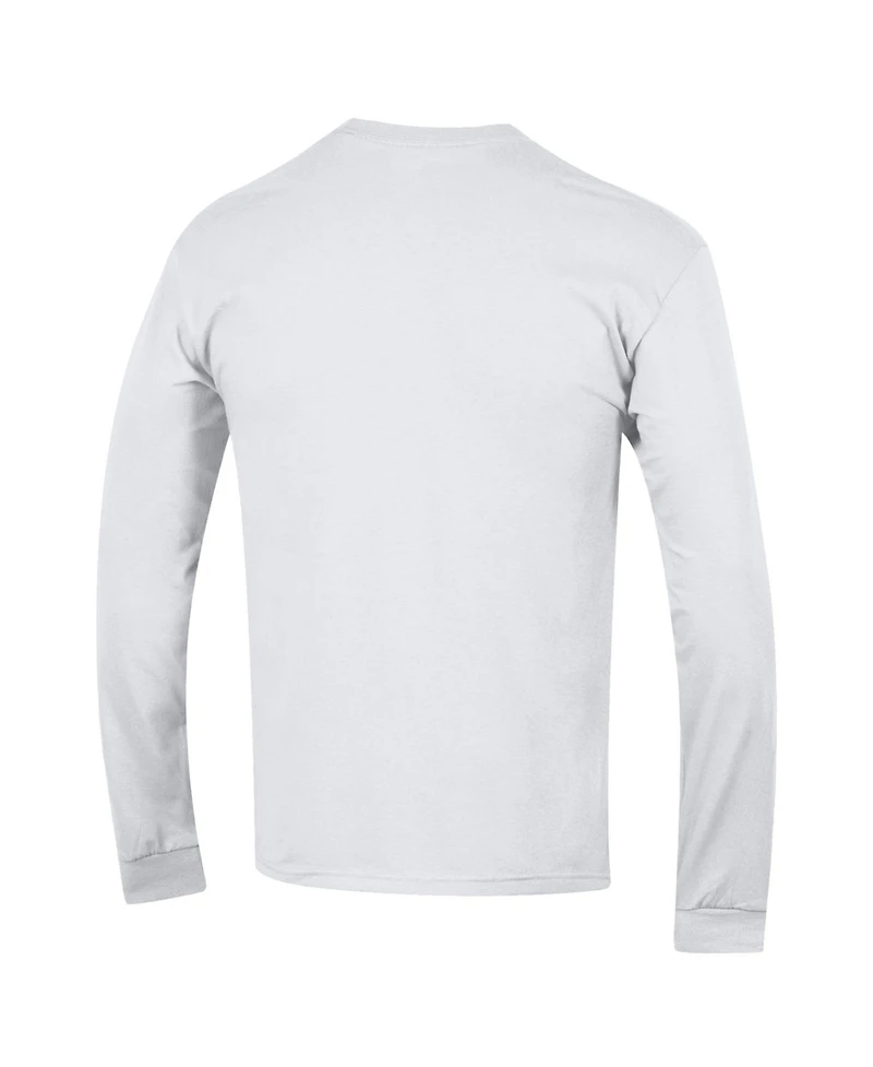 Champion Men's White Auburn Tigers Arch Over Logo 2-Hit Long sleeves T-Shirt