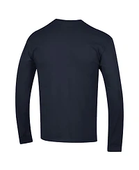 Champion Men's Navy Midshipmen Arch Over Logo 2-Hit Long sleeves T-Shirt