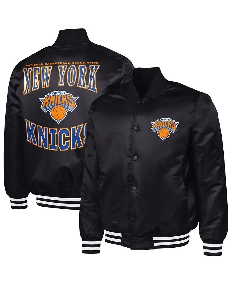 G-iii Sports by Carl Banks Men's New York Knicks Adaptive Bold Logo Satin Varsity Jacket