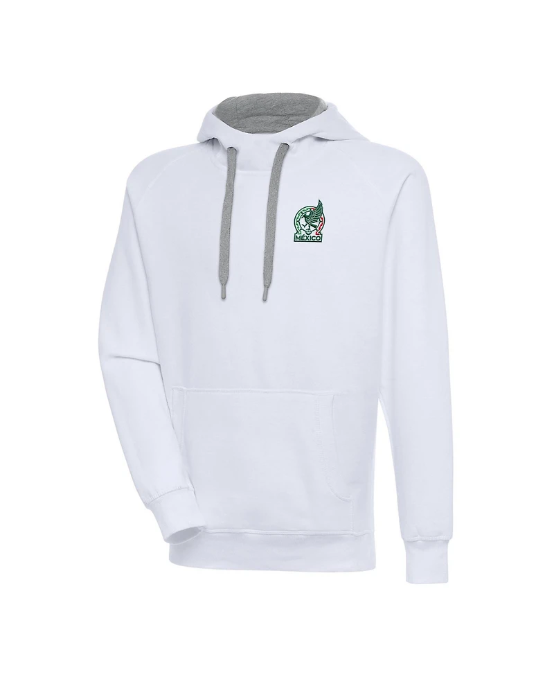 Antigua Men's White Mexico National Team Takeover Pullover Hoodie