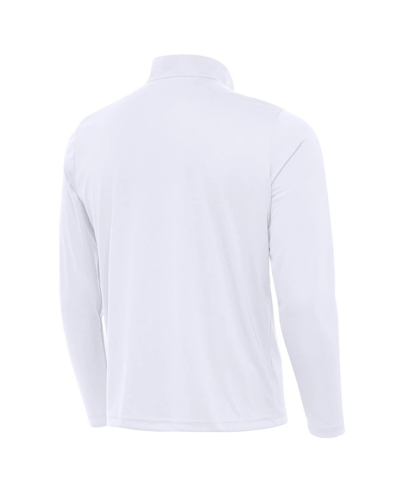 Antigua Men's White France National Team Statement Quarter-Zip Pullover Sweatshirt
