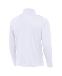 Antigua Men's White France National Team Statement Quarter-Zip Pullover Sweatshirt