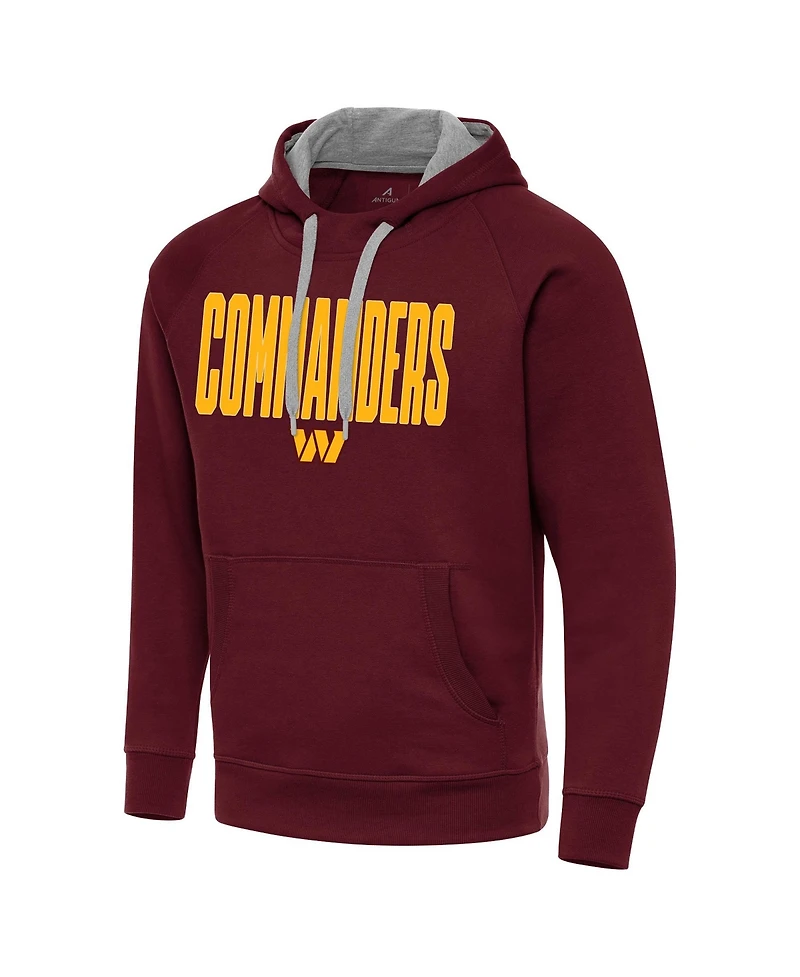Antigua Men's Burgundy Washington Commanders Victory Hoodie