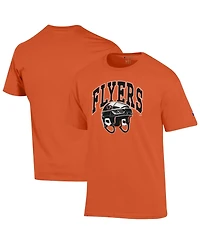 Champion Men's Orange Philadelphia Flyers Helmet T-Shirt