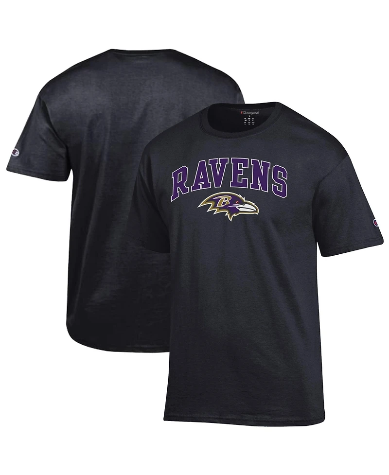 Champion Men's Black Baltimore Ravens Arch Over Logo T-Shirt