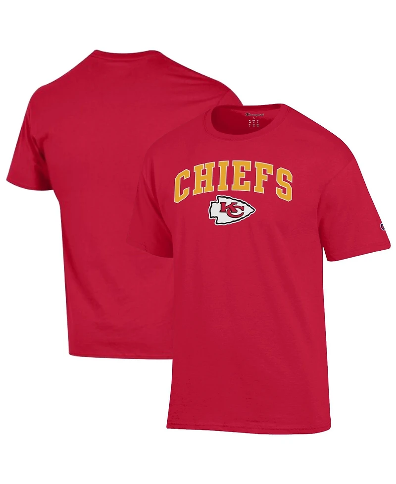Champion Men's Red Kansas City Chiefs Arch Over Logo T-Shirt