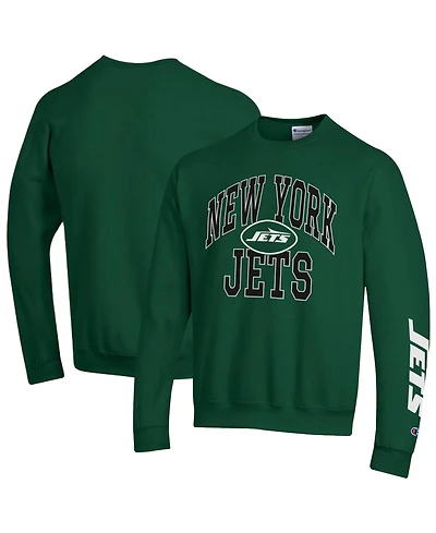Champion Men's Green New York Jets Powerblend Fleece Sweatshirt