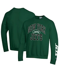 Champion Men's Green New York Jets Powerblend Fleece Sweatshirt
