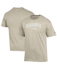 Champion Men's Oatmeal Seattle Seahawks Jersey T-Shirt