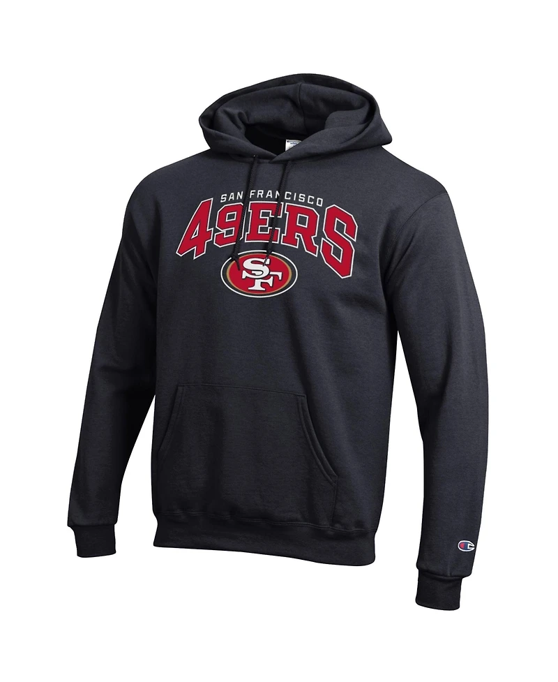 Champion Men's Black San Francisco 49ers Power Blend Arch over Logo Hoodie