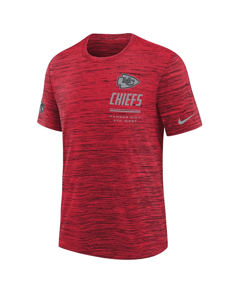 Nike Big Boys and Girls Red Kansas City Chiefs Sideline Velocity Dri-fit T-Shirt