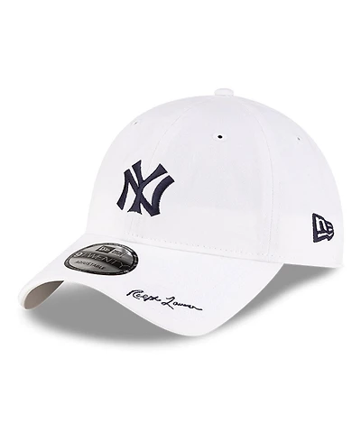 New Era Men's x Ralph Lauren White New York Yankees 9TWENTY Adjustable Hat