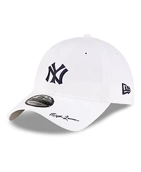 New Era Men's x Ralph Lauren White New York Yankees 9TWENTY Adjustable Hat