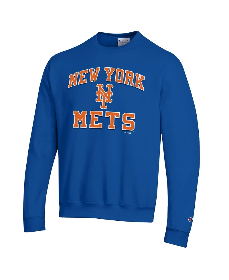 Champion Men's Royal New York Mets Heart Soul Powerblend Sweatshirt