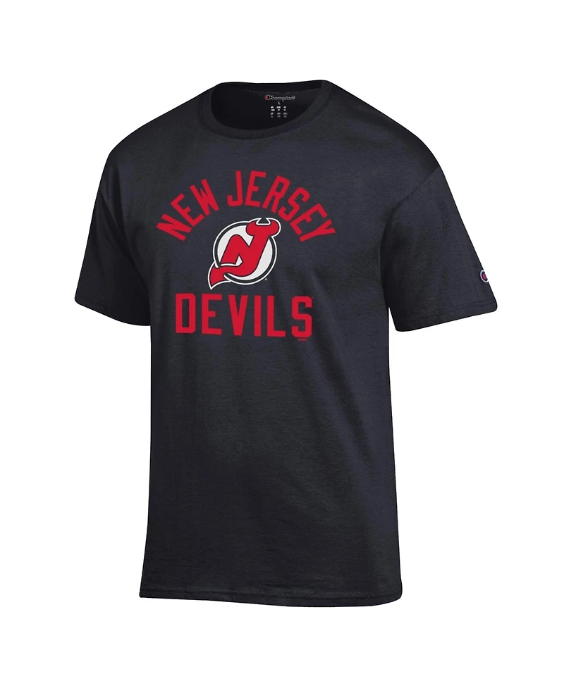 Champion Men's Black New Jersey Devils Primary Logo T-Shirt