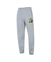Champion Men's Heather Gray Oregon Ducks Powerblend Banded Fleece Sweatpants