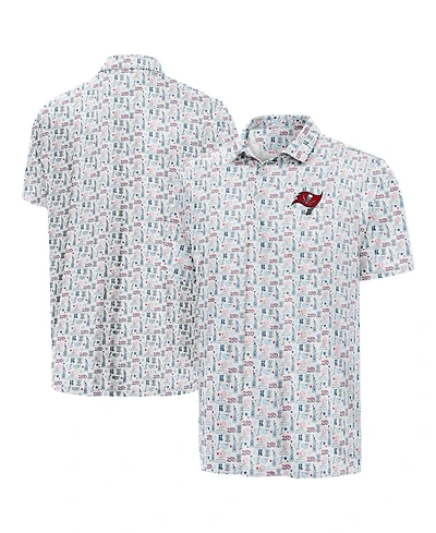 Antigua Men's White Tampa Bay Buccaneers America 250 Freedom Desert Dry Polo Shirt