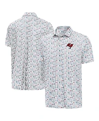 Antigua Men's White Tampa Bay Buccaneers America 250 Freedom Desert Dry Polo Shirt
