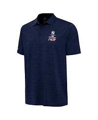 Antigua Men's Heather Navy New York Yankees Celebrating America's 250th Layout Polo Shirt