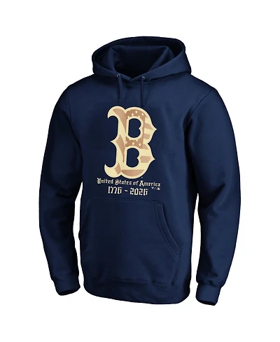 Fanatics Men's Navy Boston Red Sox Usa 1776-2026 Big Tall Hoodie