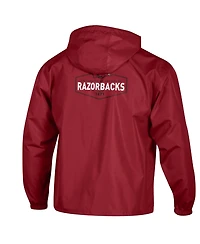 Champion Men's Cardinal Arkansas Razorbacks Delay Packable Half-Zip Jacket