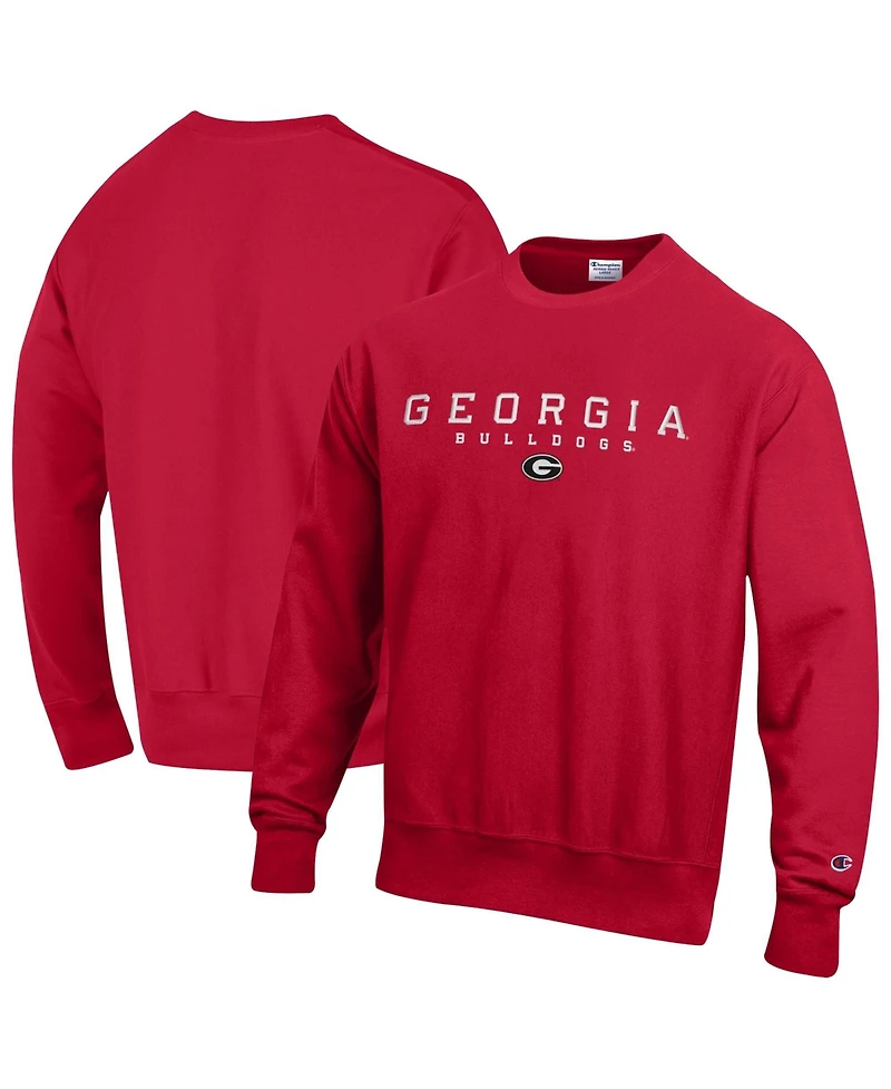 Champion Men's Red Georgia Bulldogs Relentless Reverse Weave Sweatshirt