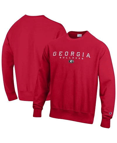 Champion Men's Red Georgia Bulldogs Relentless Reverse Weave Sweatshirt