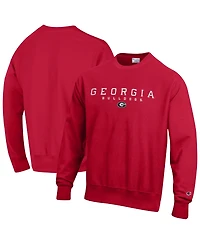 Champion Men's Red Georgia Bulldogs Relentless Reverse Weave Sweatshirt