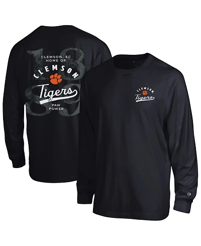 Champion Men's Black Clemson Tigers Laminated All-Star Long sleeves T-Shirt