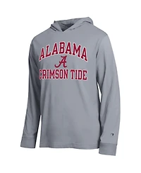 Champion Men's Heather Gray Alabama Crimson Tide High Motor All-Star Long sleeves Hooded T-Shirt