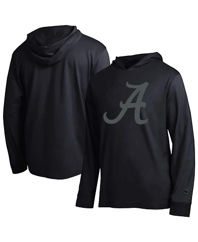 Champion Men's Black Alabama Crimson Tide Tonal All-Star Long sleeves Hooded T-Shirt